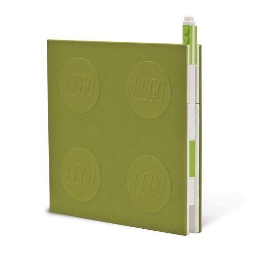 Lego 2.0 Locking Notebook with Gel Pen: Lime