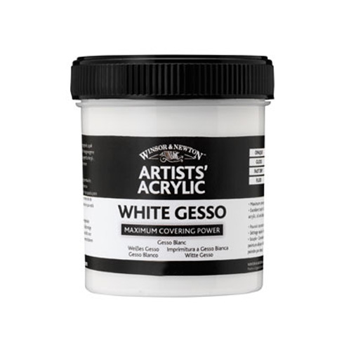 art white gesso painting