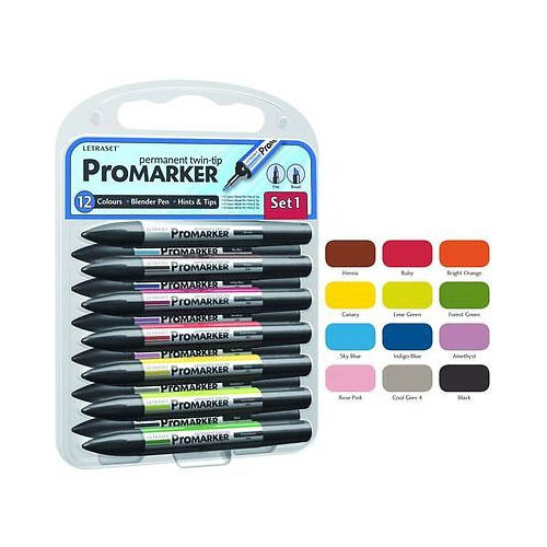 ProMarker 12 Pen Set 1 - Broad Canvas