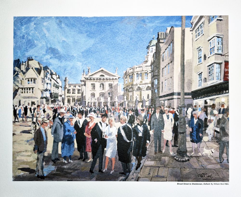 Bill Bird Framed Print Broad Street to Sheldonian Bill Bird Framed Print Broad Street to Sheldonian